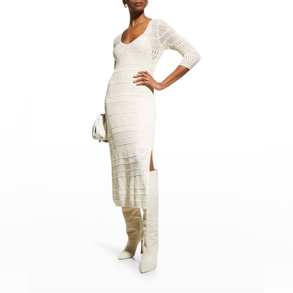 Rag & Bone Renee cotton long sleeve crochet dress NWT large